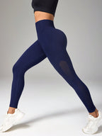 Legging Fitness Sem Costura Com Painel Respirável