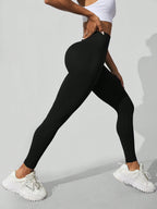 Legging Seamless Cintura Alta Com Estrutura Canelada