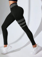 Legging Cintura Alta Com Faixas Localizadas
