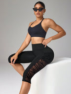 Legging Capri Com Bolso Lateral E Tela Respirável