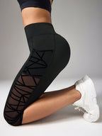 Legging Capri Com Bolso Lateral E Tela Respirável