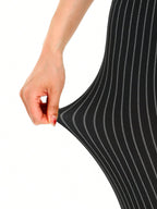 Legging Estampada Com Listras Verticais E Elasticidade