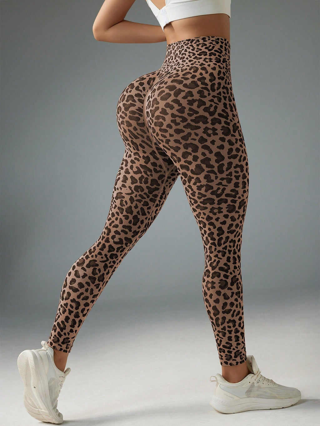 Legging Seamless Cintura Alta Com Estampa Felina