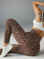 Legging Seamless Cintura Alta Com Estampa Felina