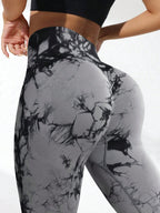 Legging Seamless Cintura Alta Com Padronagem Orgânica Fitness