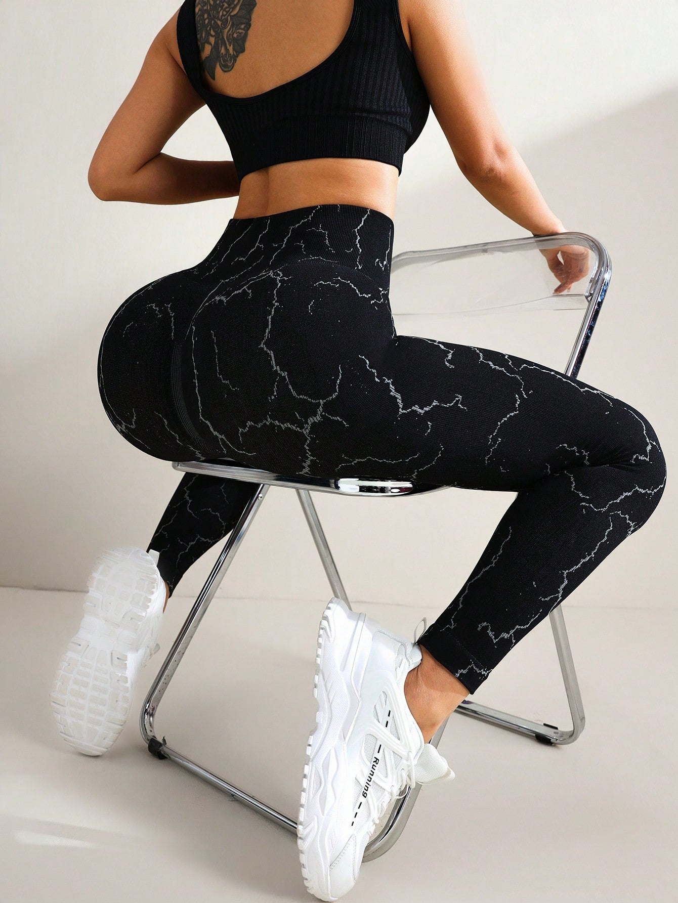 Legging Compressiva Seamless Estampada Com Controle Abdominal