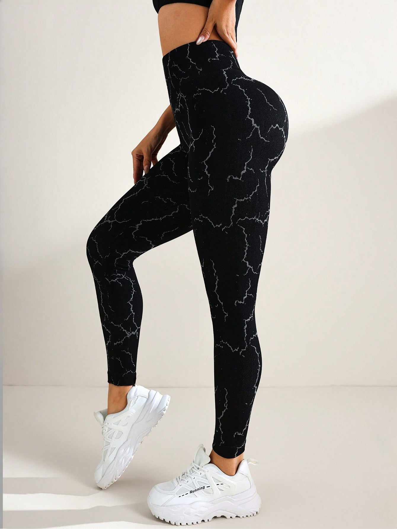 Legging Compressiva Seamless Estampada Com Controle Abdominal