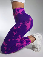 Legging Cintura Alta Com Estampa Artística Fitness