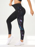 Legging Cintura Alta Com Bolso Lateral Estampado