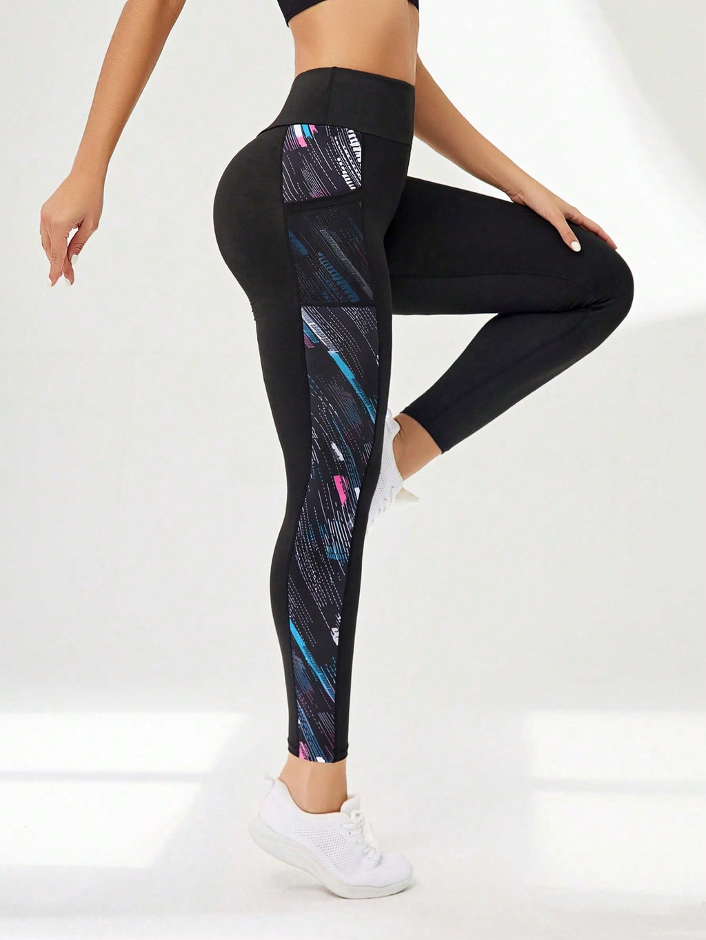 Legging Cintura Alta Com Bolso Lateral Estampado