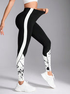 Legging Cintura Alta Com Faixa Lateral E Acabamento Fitness