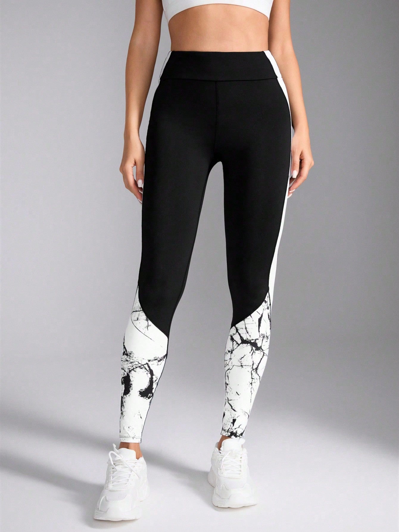 Legging Cintura Alta Com Faixa Lateral E Acabamento Fitness