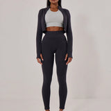 Legging Seamless Cintura Alta Com Trama Vertical