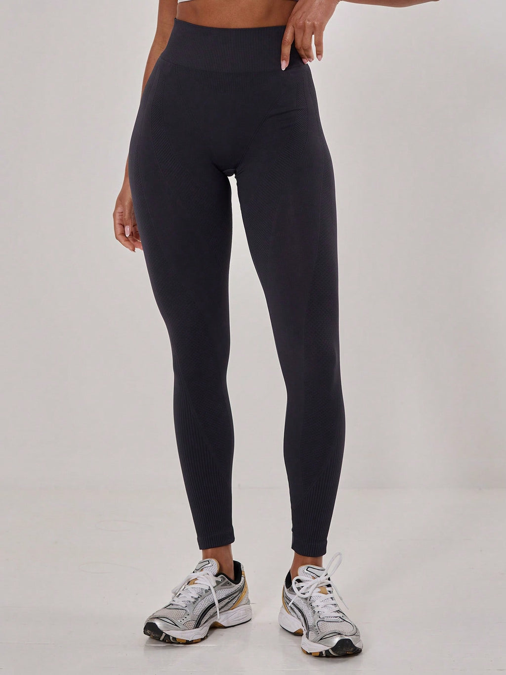 Legging Seamless Cintura Alta Com Trama Vertical