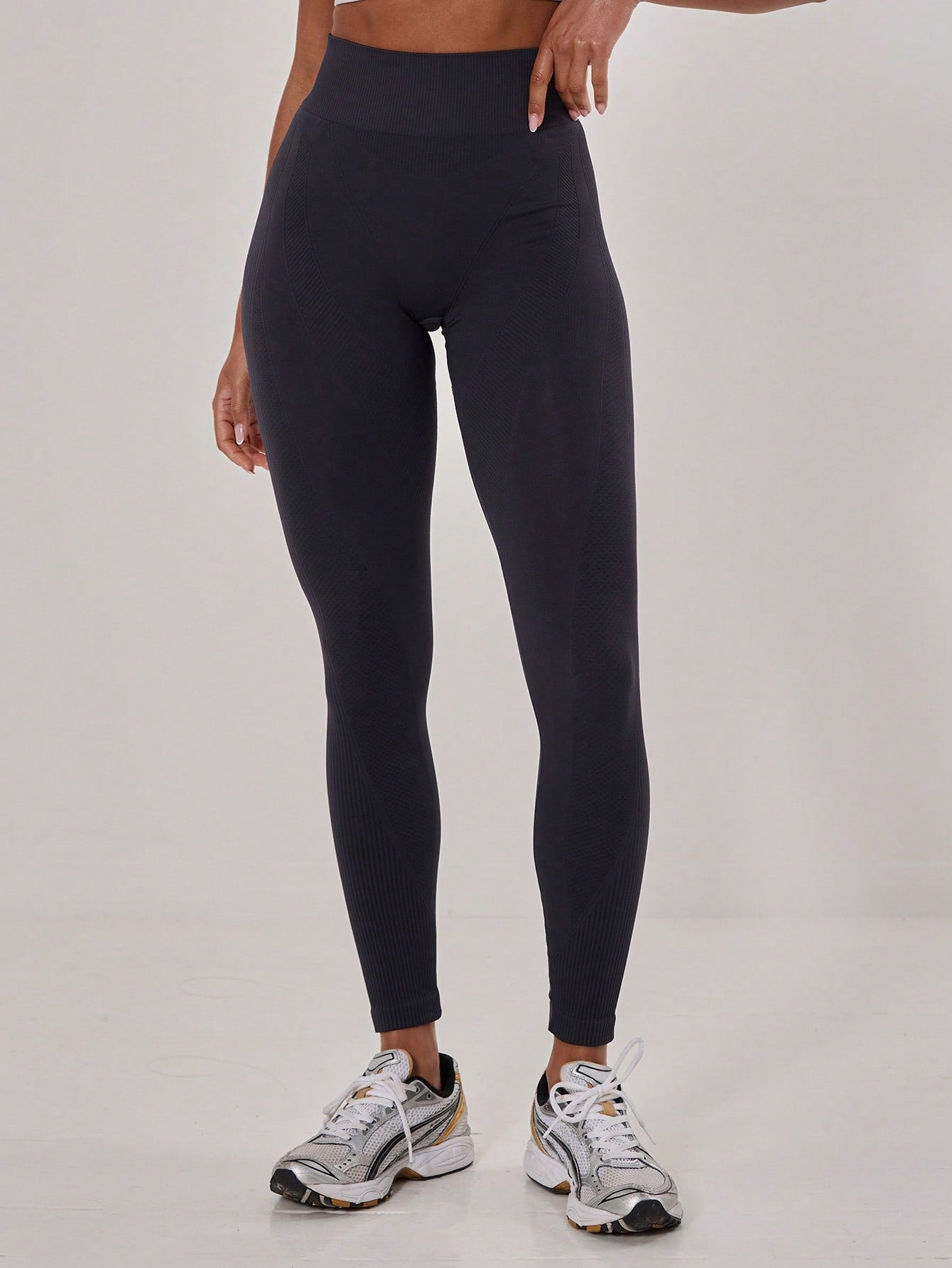 Legging Seamless Cintura Alta Com Trama Vertical