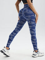 Legging Cintura Alta Estampada Camuflada Com Ajuste Fitness