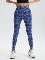 Legging Cintura Alta Estampada Camuflada Com Ajuste Fitness