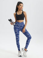 Legging Cintura Alta Estampada Camuflada Com Ajuste Fitness