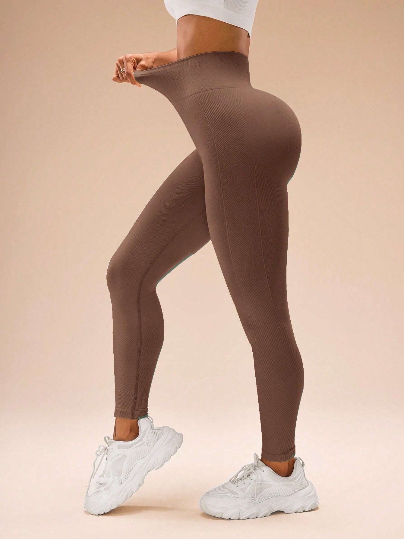 Legging Fitness Sem Costura Com Elasticidade Quatro Vias