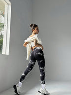 Legging Seamless Cintura Alta Com Estampa Translúcida