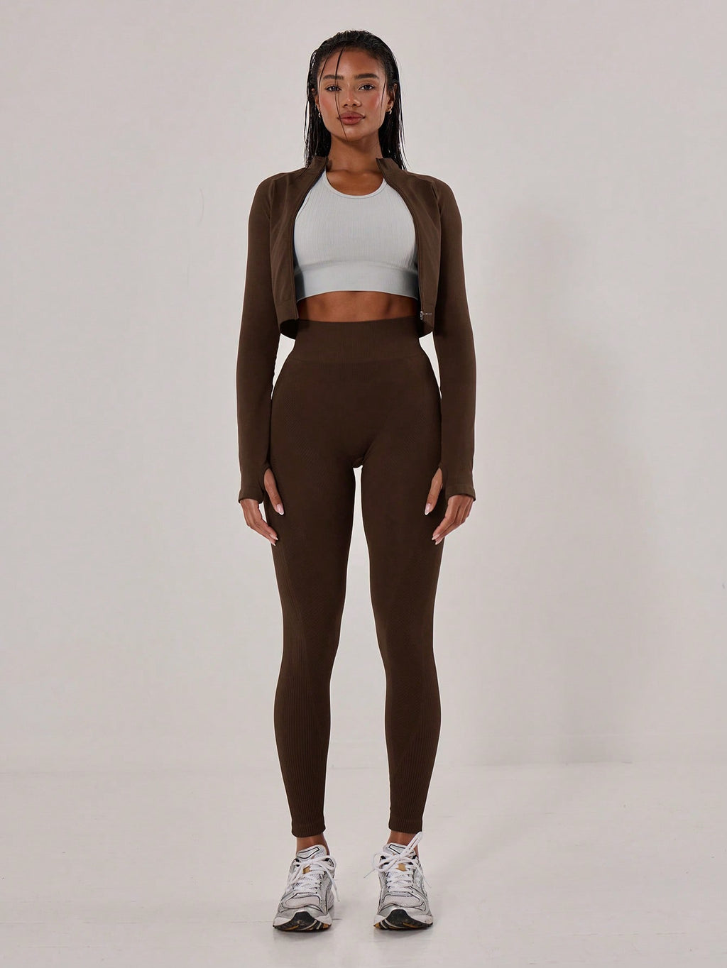 Legging Seamless Cintura Alta Com Trama Vertical