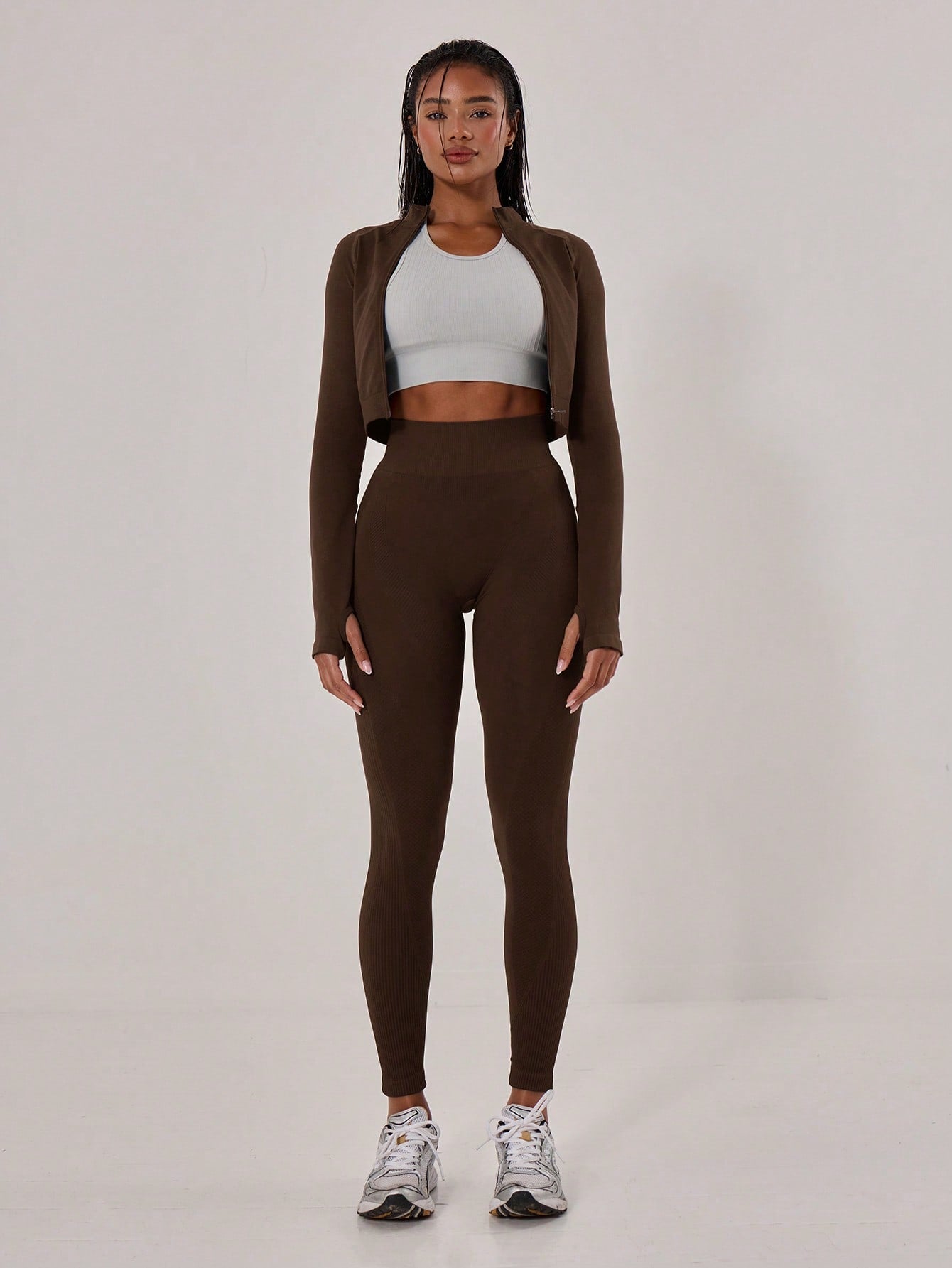 Legging Seamless Cintura Alta Com Trama Vertical