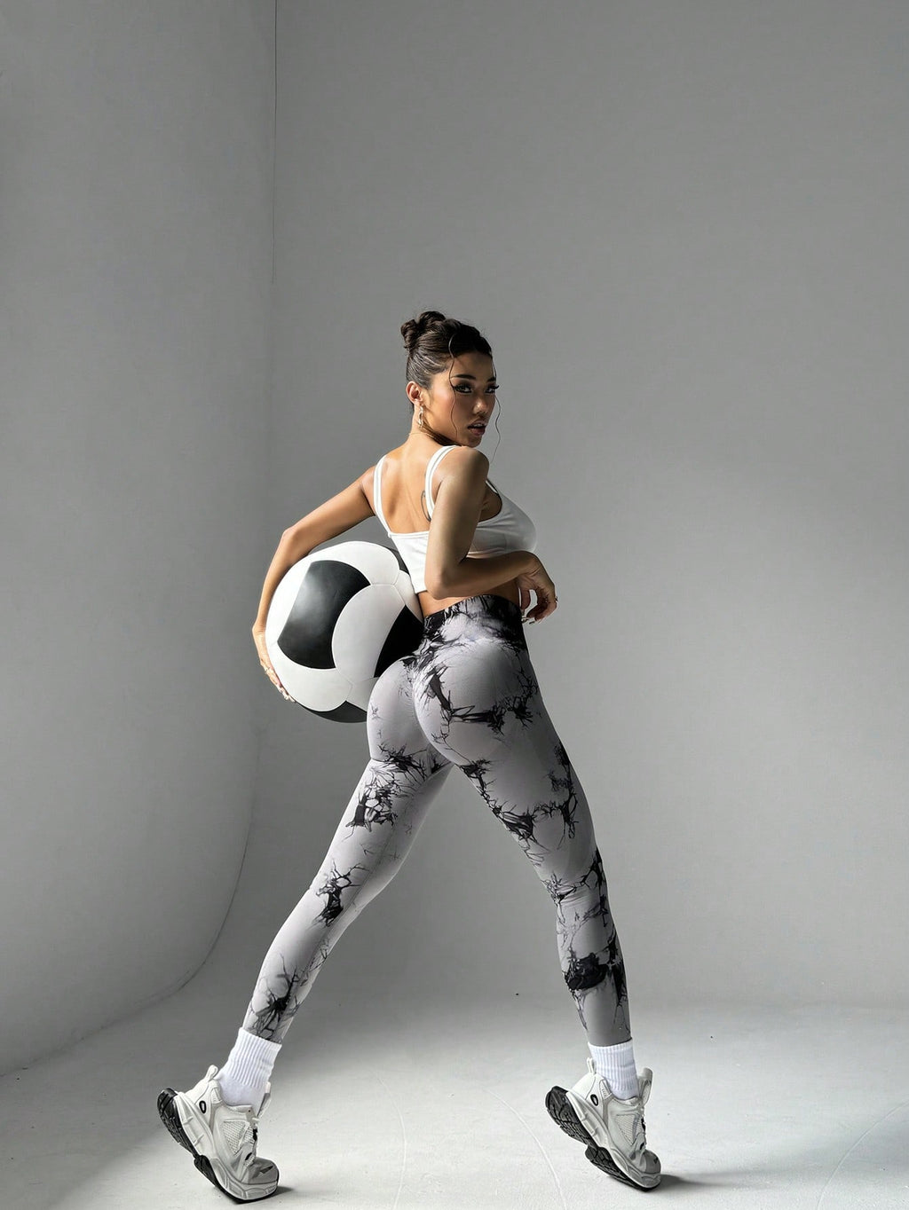 Legging Seamless Cintura Alta Com Estampa Translúcida