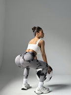 Legging Seamless Cintura Alta Com Estampa Translúcida