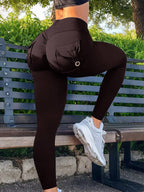 Legging Cintura Alta Com Bolsos Traseiros E Ajuste Modelador