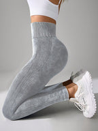 Legging Fitness Texturizada Cintura Alta Sem Costura