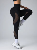 Legging Seamless Cintura Alta Com Painéis Em Tela Técnica