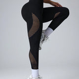 Legging Seamless Cintura Alta Com Painéis Em Tela Técnica