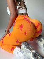 Legging Seamless Cintura Alta Com Estampa Translúcida