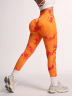 Legging Seamless Cintura Alta Com Estampa Translúcida