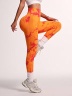 Legging Seamless Cintura Alta Com Estampa Translúcida