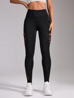 Legging Cintura Alta Com Bolso Lateral E Recortes Geométricos