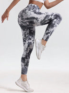 Legging Seamless Cintura Alta Com Estampa Abstrata Compressiva