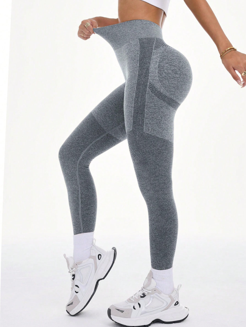 Legging Fitness Texturizada Alta Elasticidade Sem Costura