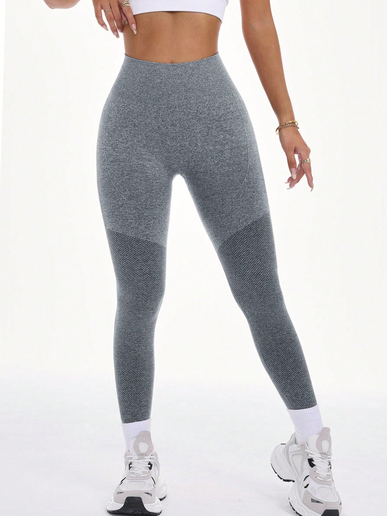 Legging Fitness Texturizada Alta Elasticidade Sem Costura