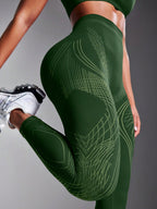 Legging Cintura Alta Com Traçados Técnicos