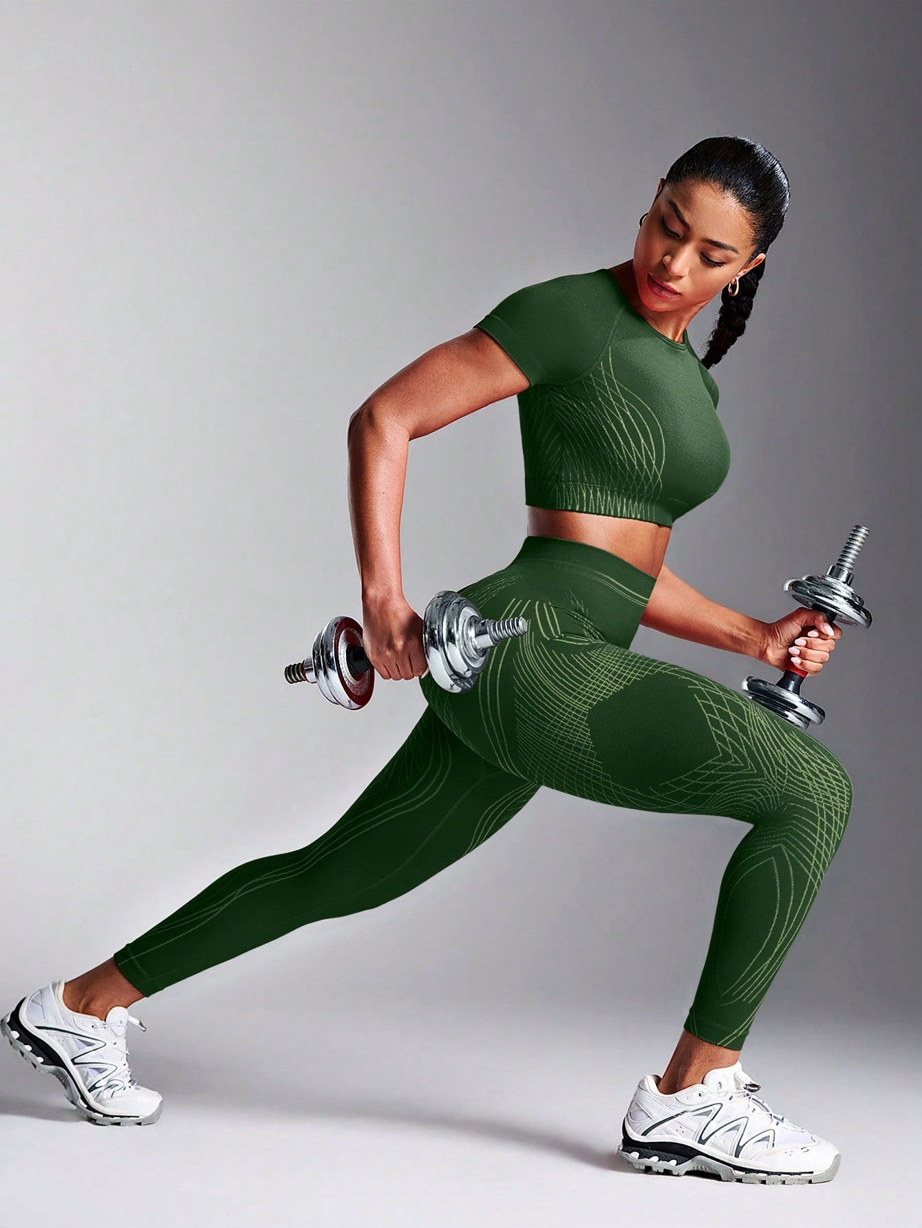 Legging Cintura Alta Com Traçados Técnicos