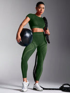 Legging Cintura Alta Com Traçados Técnicos