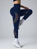 Legging Seamless Cintura Alta Com Painéis Em Tela Técnica