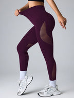 Legging Seamless Cintura Alta Com Painéis Em Tela Técnica