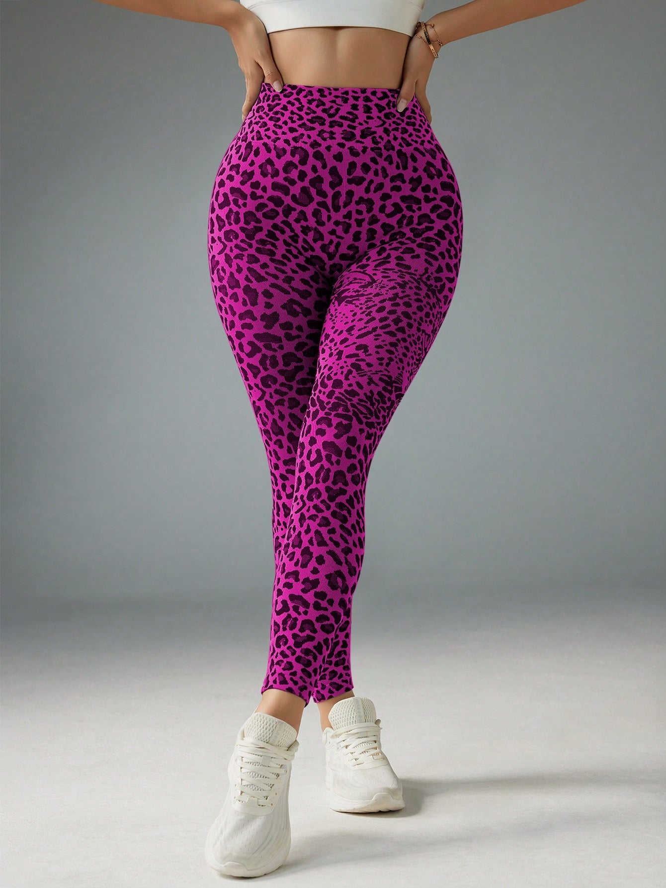 Legging Seamless Cintura Alta Com Estampa Felina