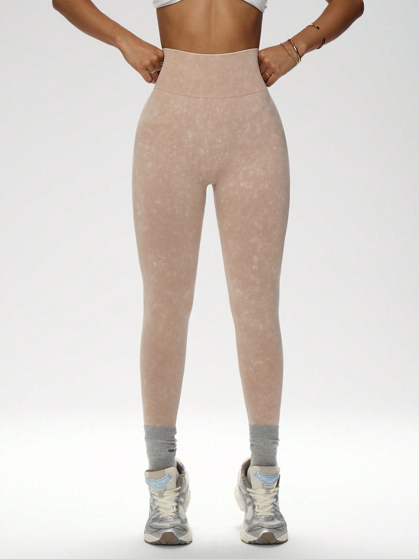 Legging Fitness Superficie Aveludada Cintura Alta