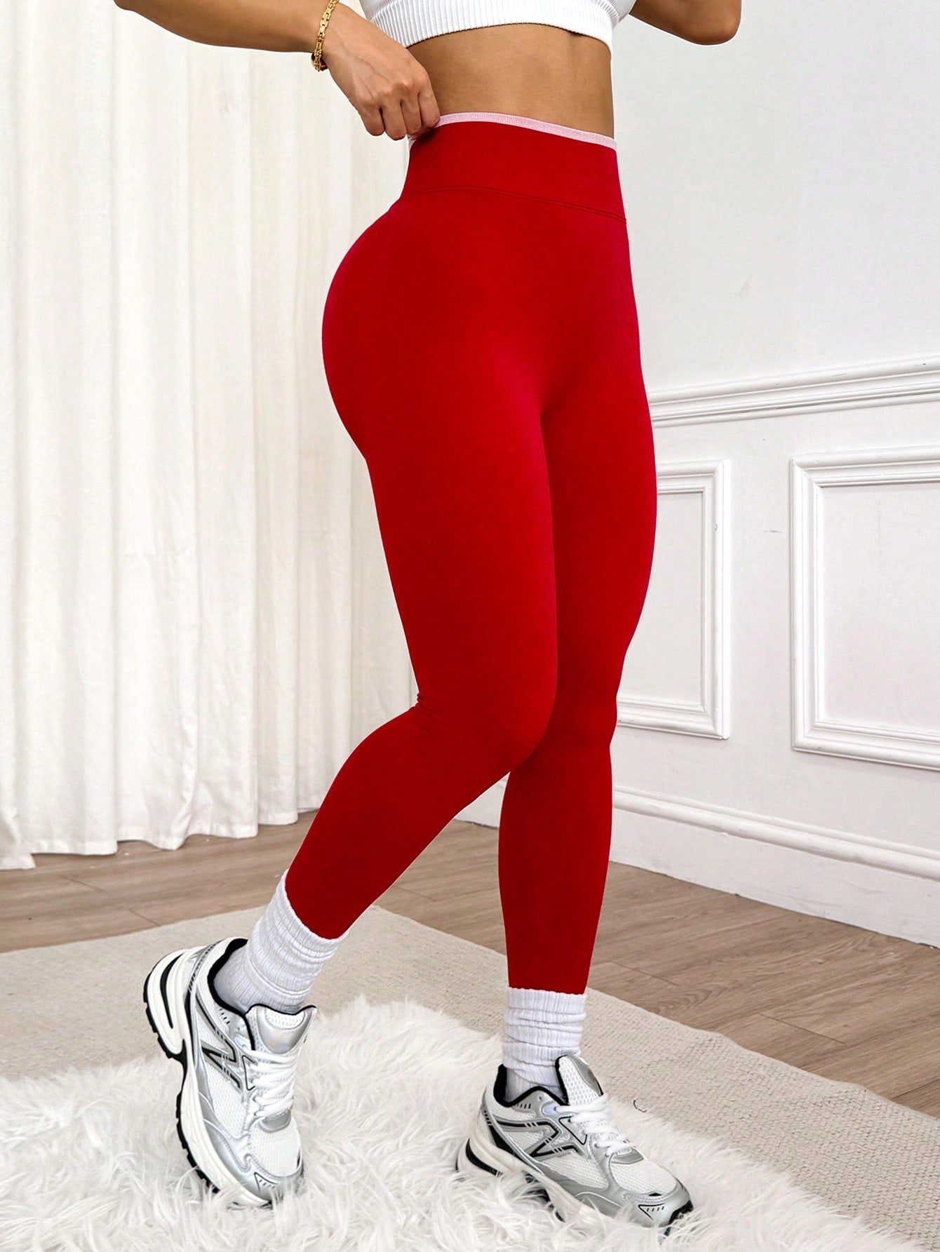 Legging Fitness Cintura Alta Estrutura De Suporte Firme