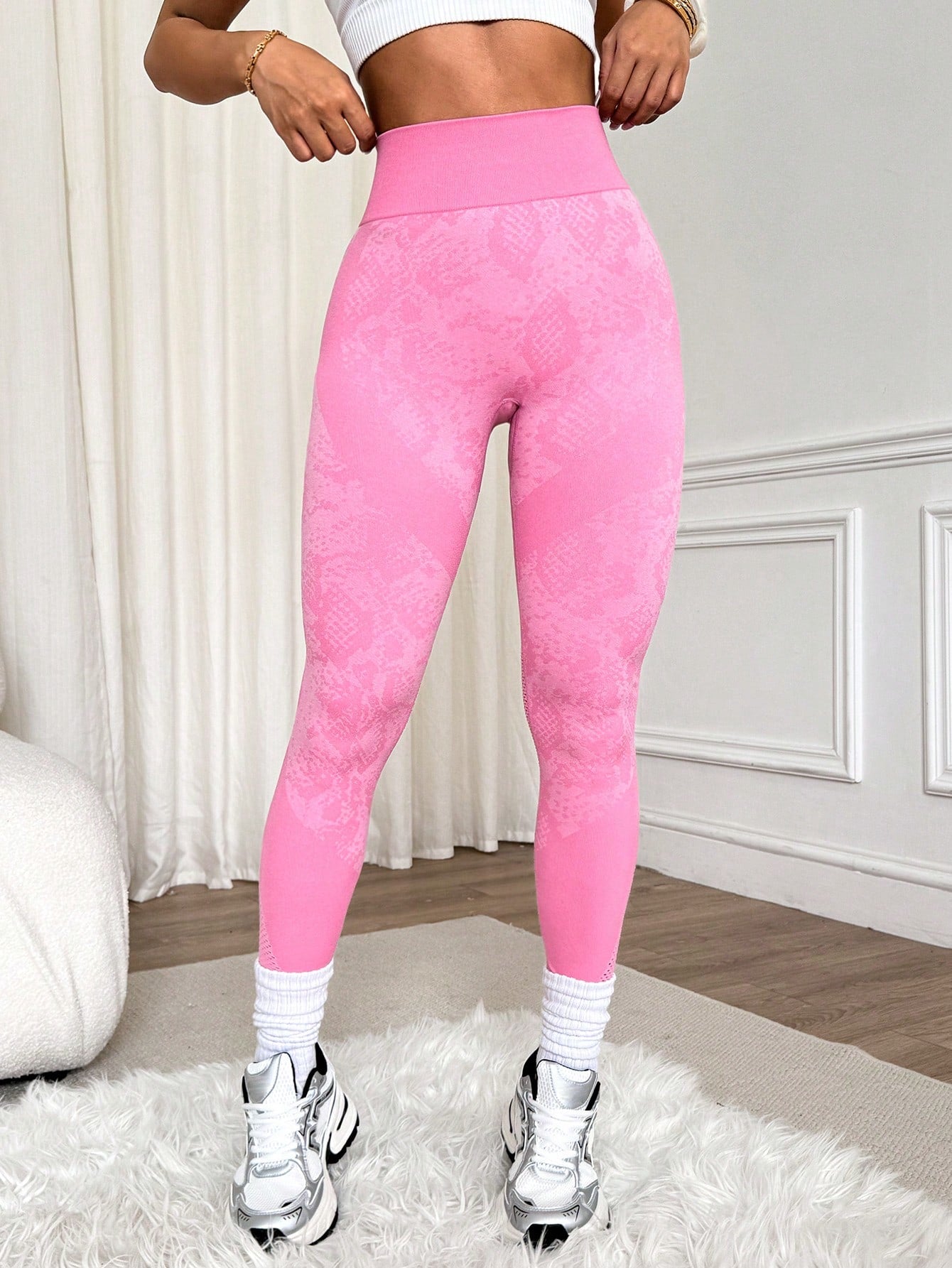Legging Fitness Textura Orgânica Com Ajuste Esculpido