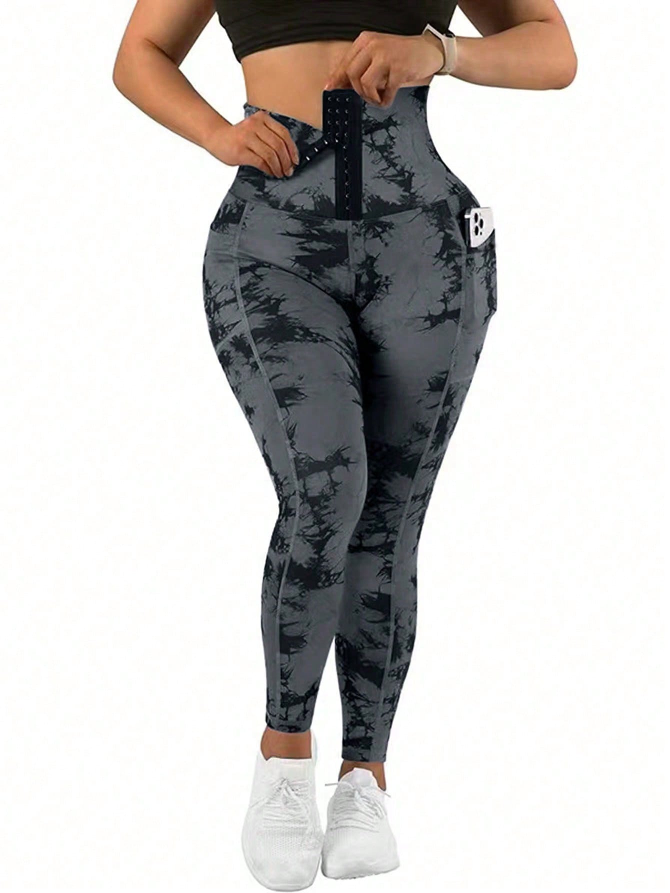 Legging Cintura Alta Com Fecho Frontal Ajustável E Bolso