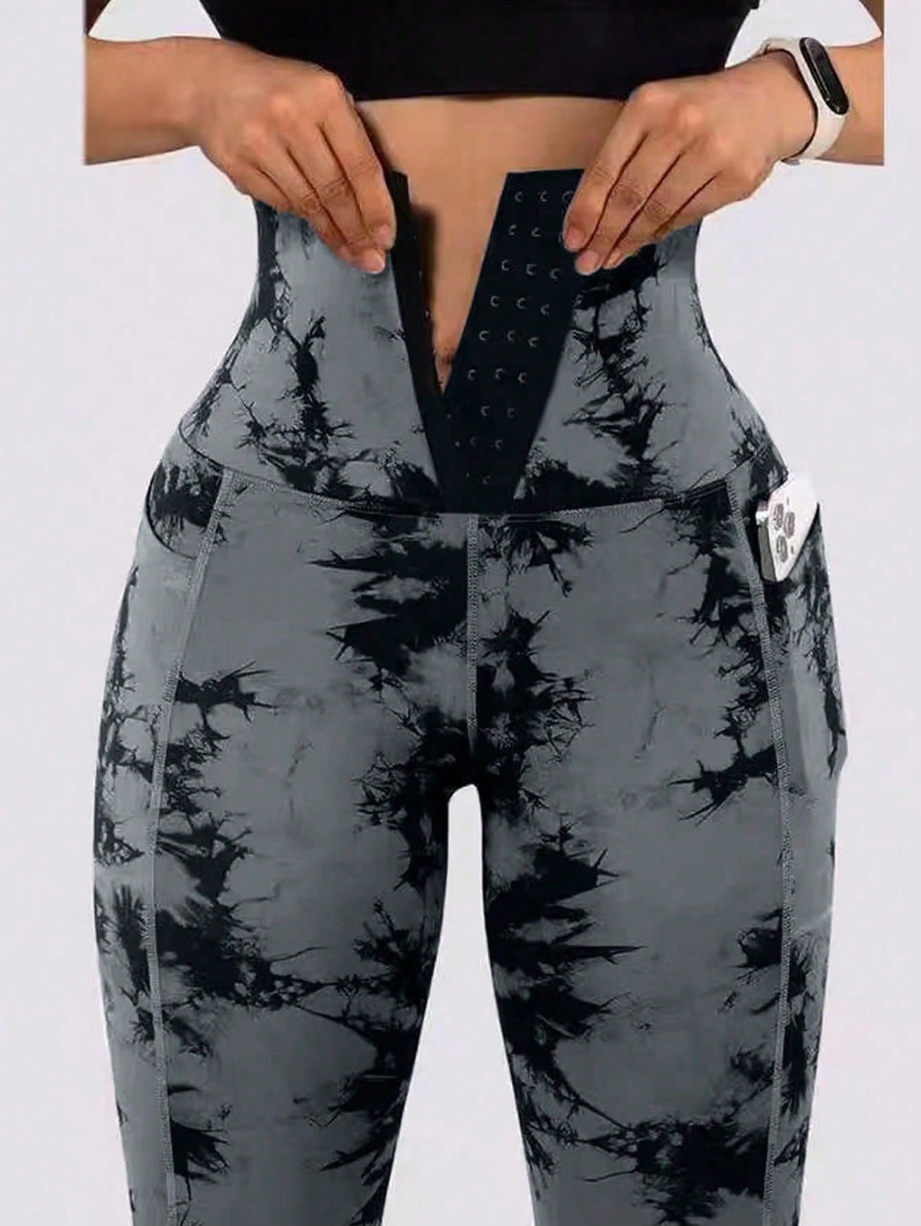 Legging Cintura Alta Com Fecho Frontal Ajustável E Bolso